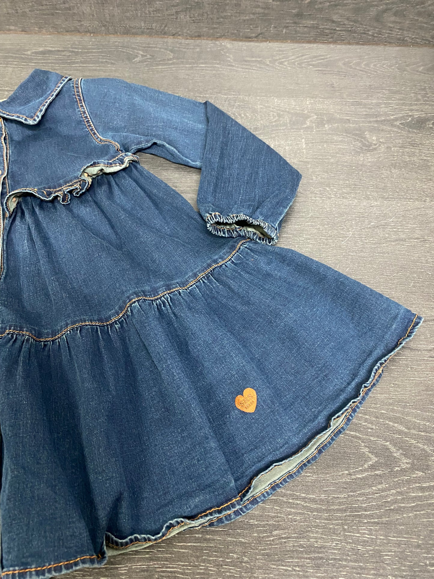 Friperie - robe de jeans - souris mini - 5 ans