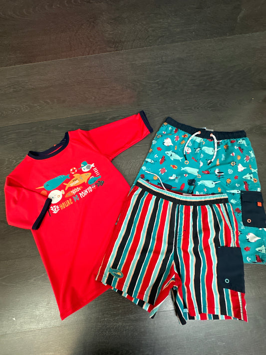 trio rashguard et 2 shorts maillot - 12ans