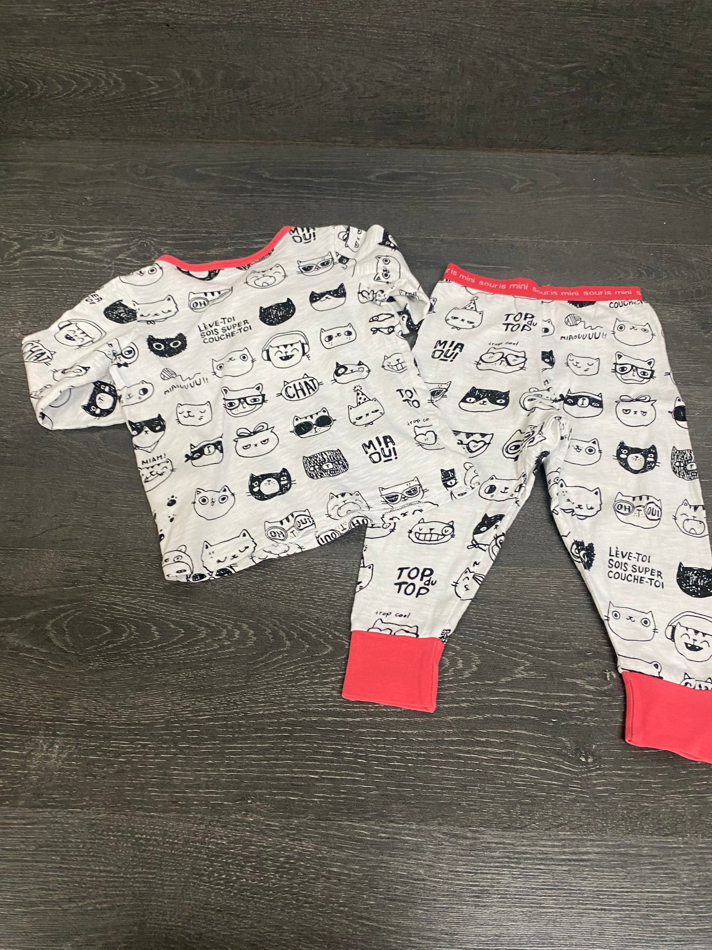 Friperie - imparfait - 12-18 mois - souris mini - pyjama - voir la note