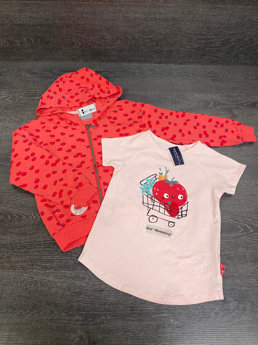 Veste et t-shirt - collection tomates - souris mini - 5 ans