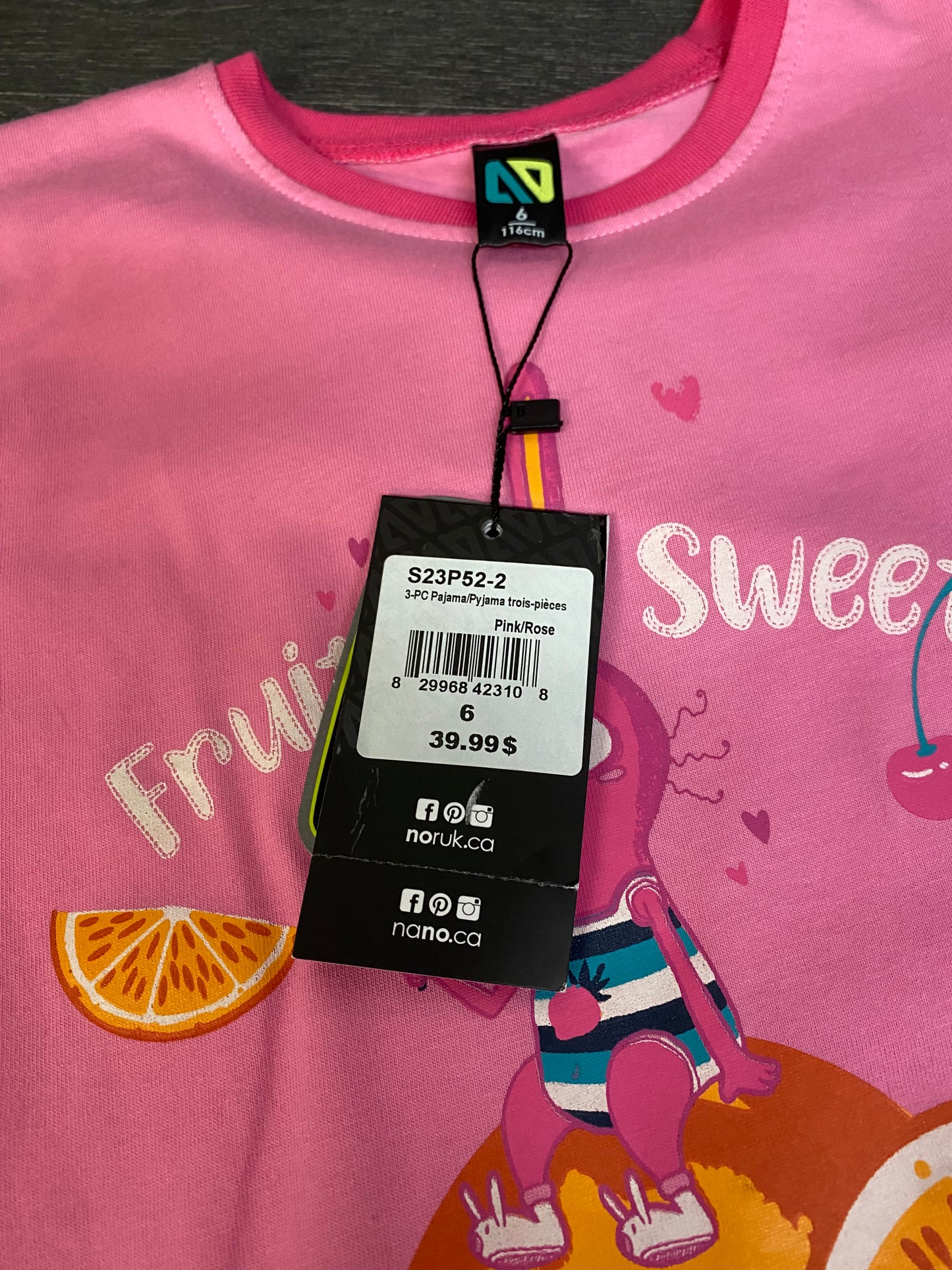 Pyjama - glow in the dark - 6 ans - nano - pyjama 3 mcx