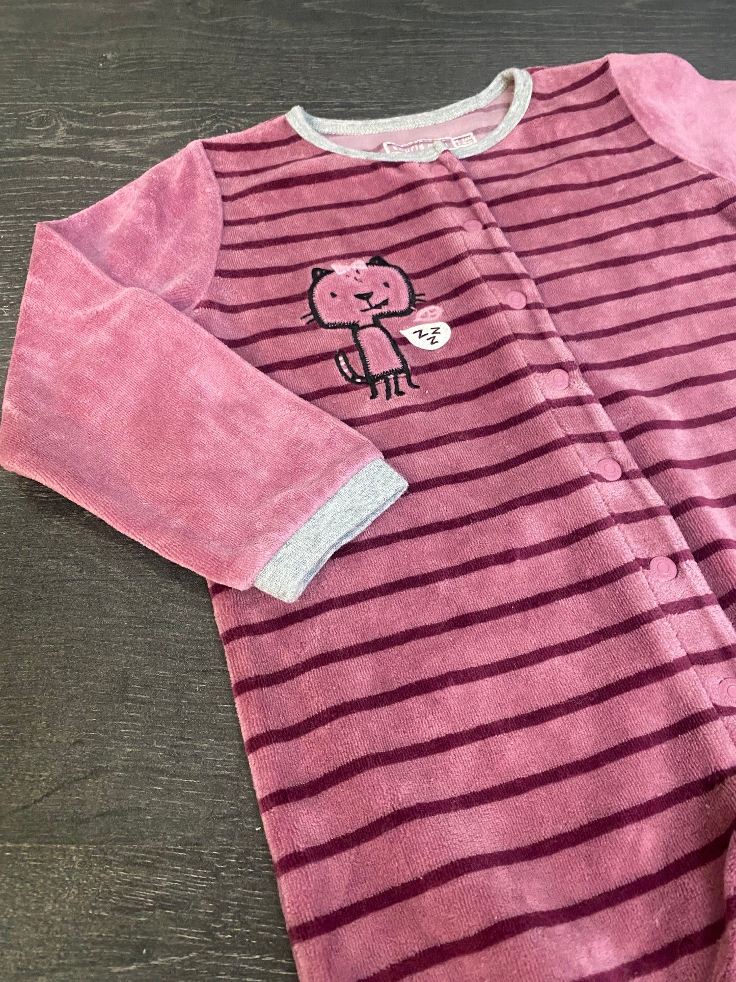 Friperie - pyjama velours - 18-24 mois - usagé bel etat