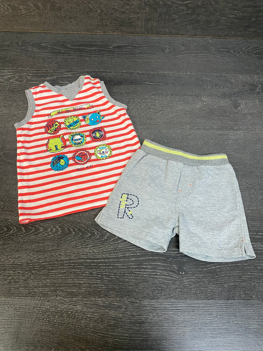 Friperie - souris mini - 18 et 24 mois - short et camisole