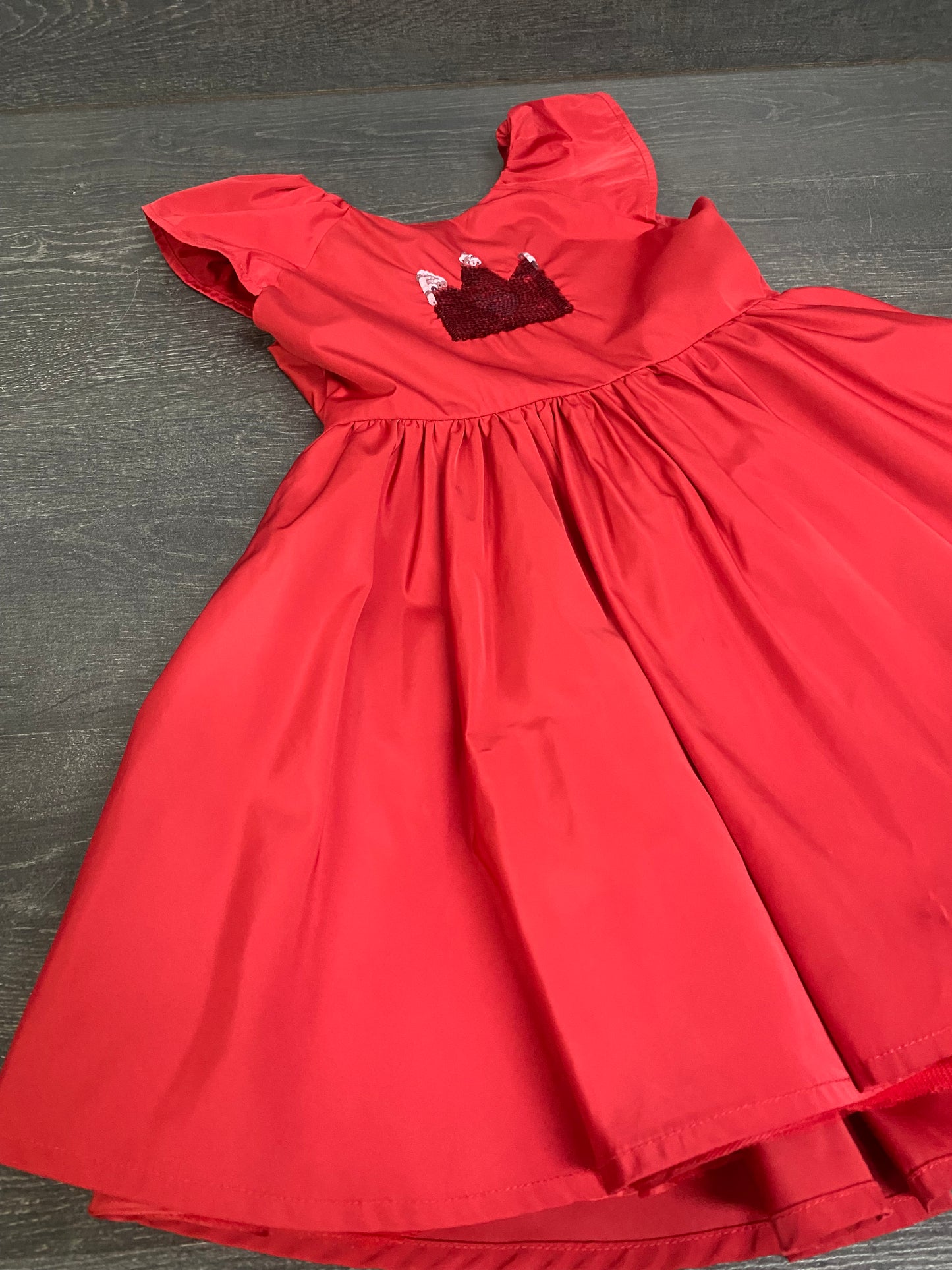 Friperie - robe de taffetas - souris mini - 5 ans