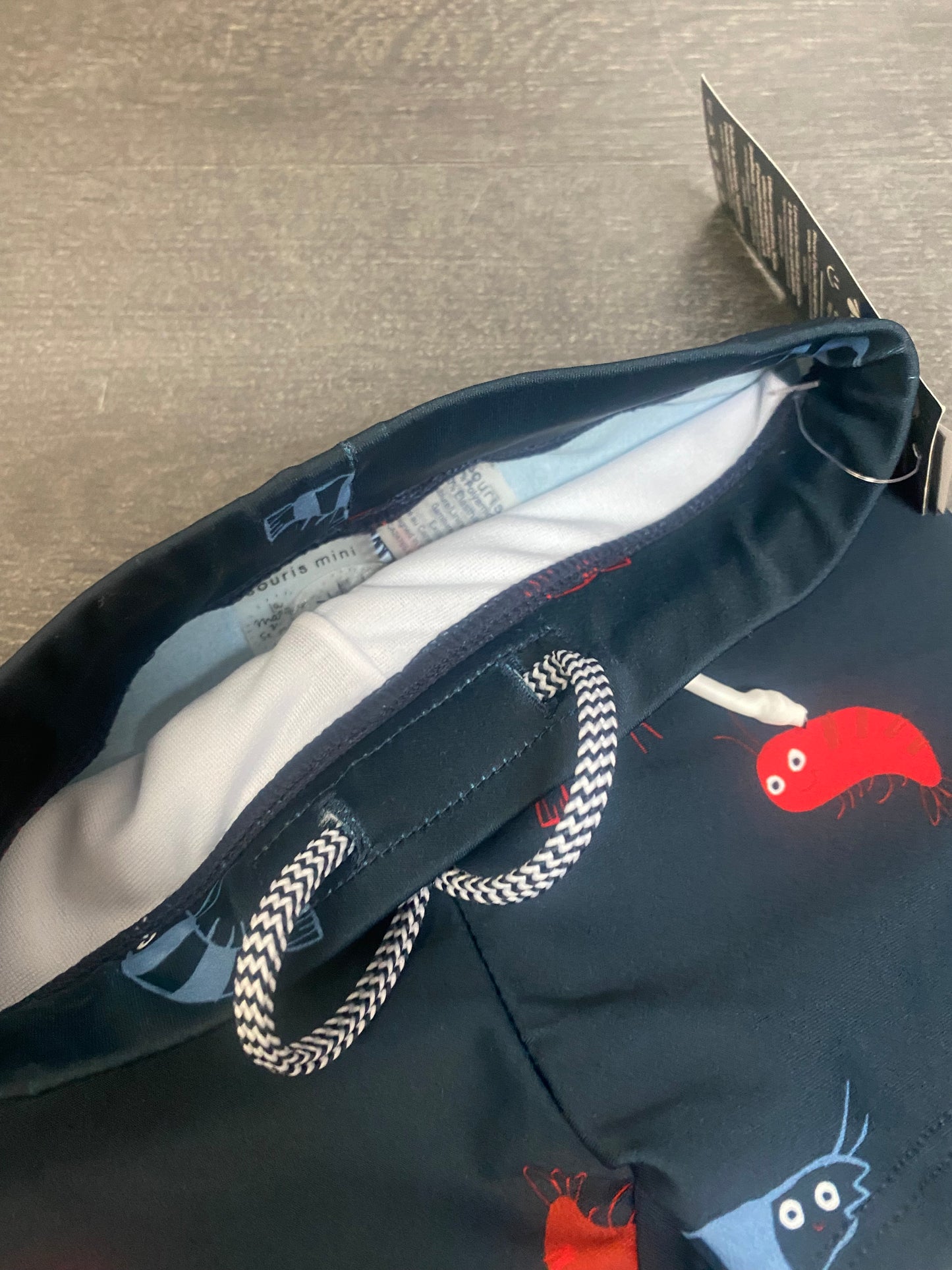 Maillot boxer - crevettes 🦐- souris mini - 3,4 et 5 ans -