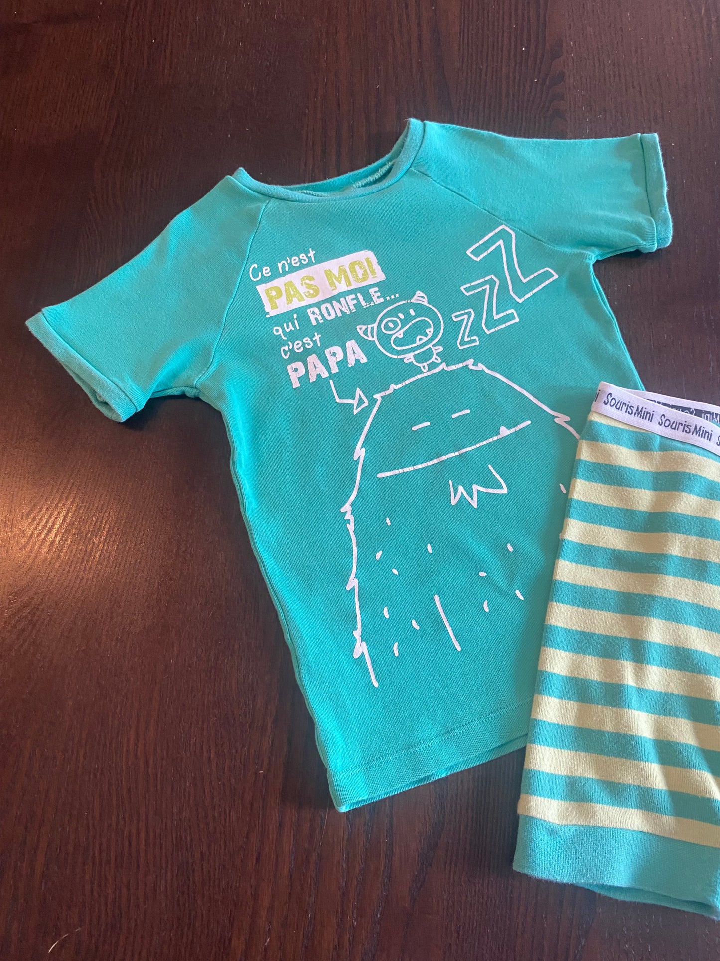 Friperie - pyjama 2 pieces ete - 5-6 ans - etat bien