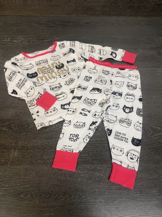 Friperie - imparfait - 12-18 mois - souris mini - pyjama - voir la note