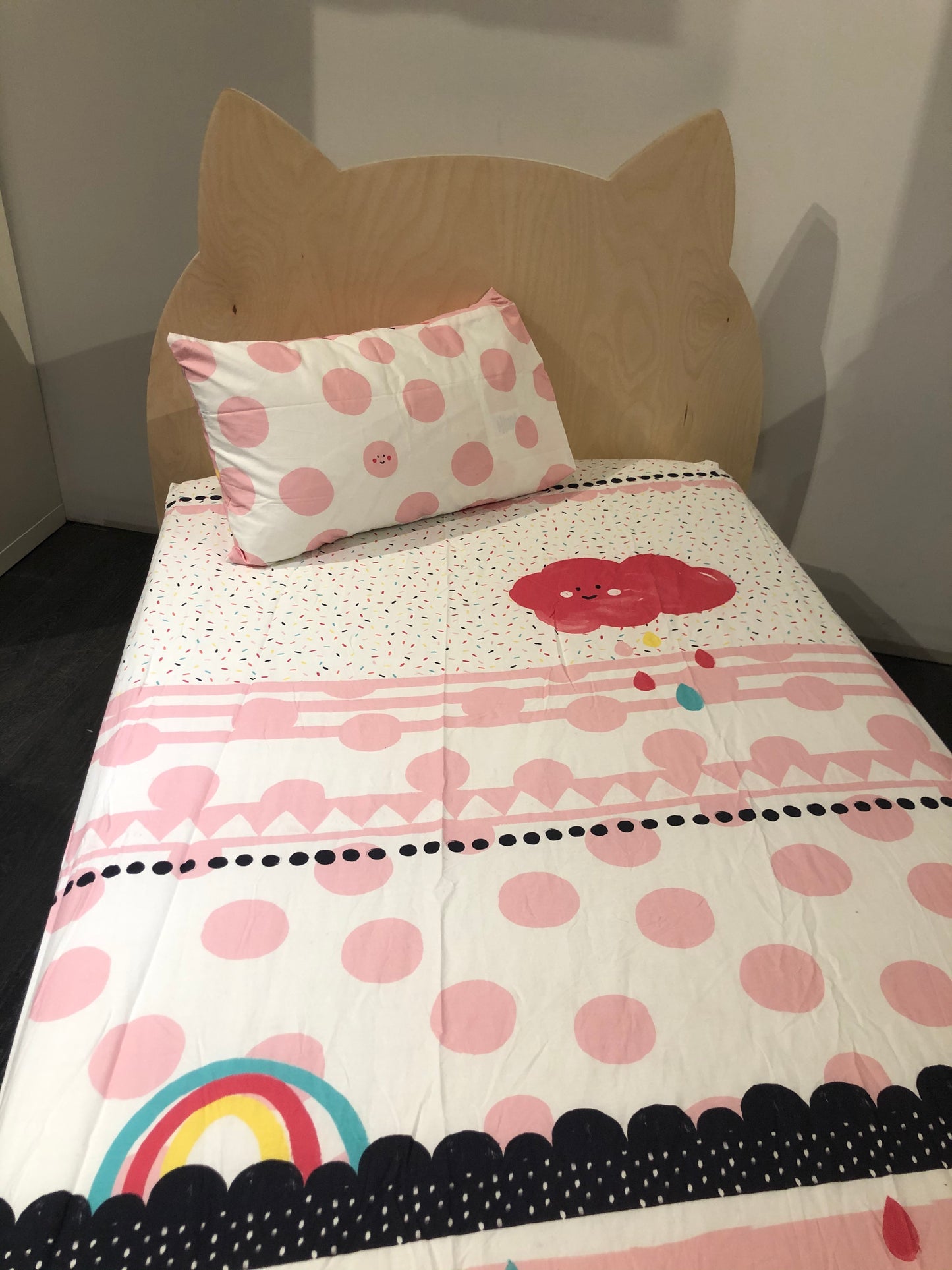Draps contour et oreiller format bassinette