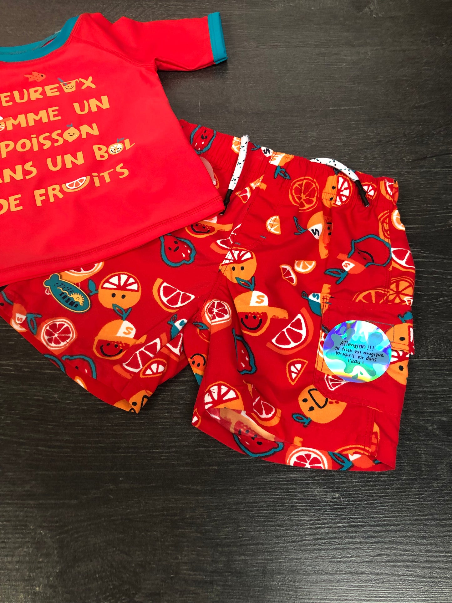 PROMO 20$ - rashguard et short - bebe - voir les grandeurs