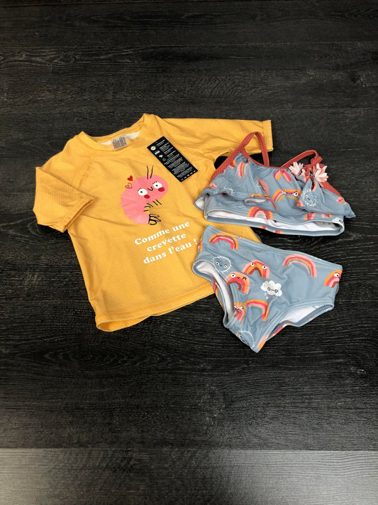 Duo rashguard et maillot - Souris mini - 3 ans