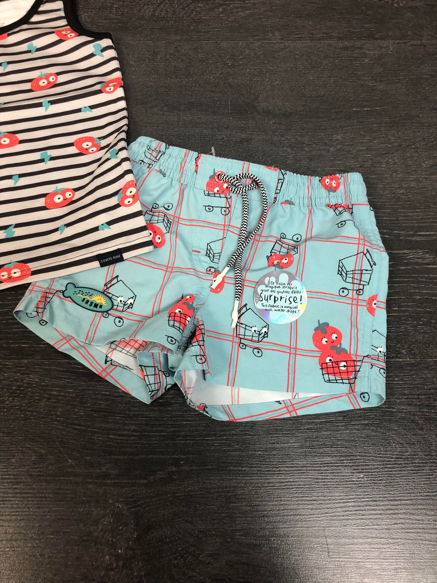 Duo short de plage et camisole - Short 4 ans et camisole 4-5 ans - Souris mini