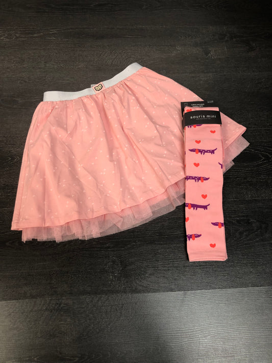 Jupe reversible et collant - souris mini - voir les grandeurs
