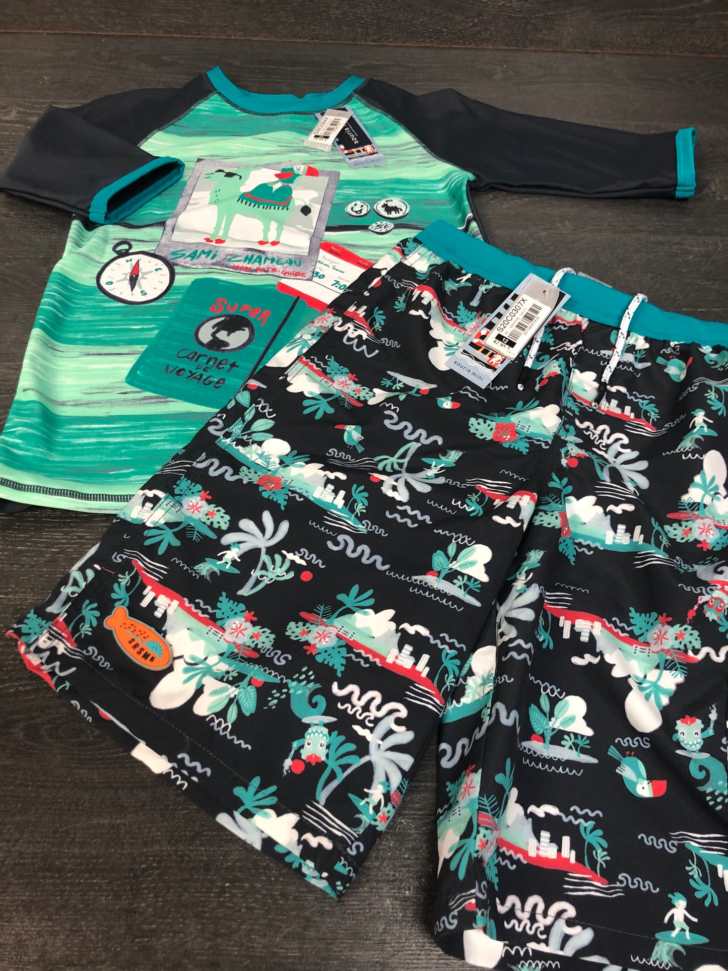 Duo rashguard - souris mini - 10 ou 12 ans