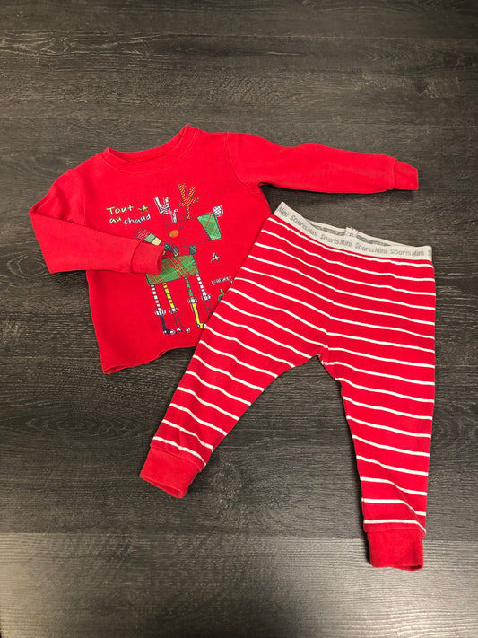FRIPERIE - pyjama de noel - souris mini - 24 mois