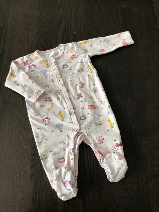 Friperie - pyjama - souris mini - 6-9 mois - reprisé
