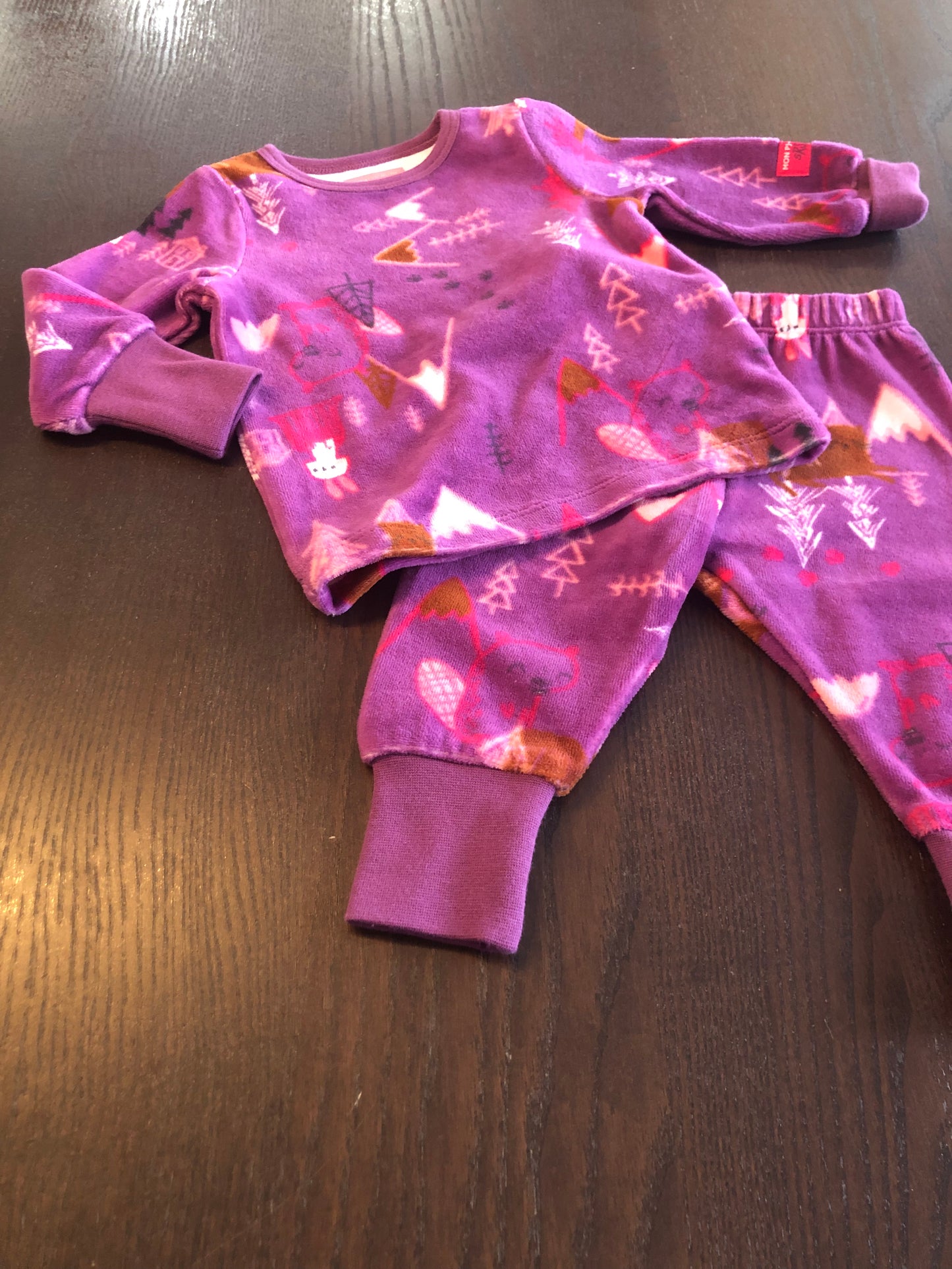 Pyjama velours - souris mini - voir les grandeurs