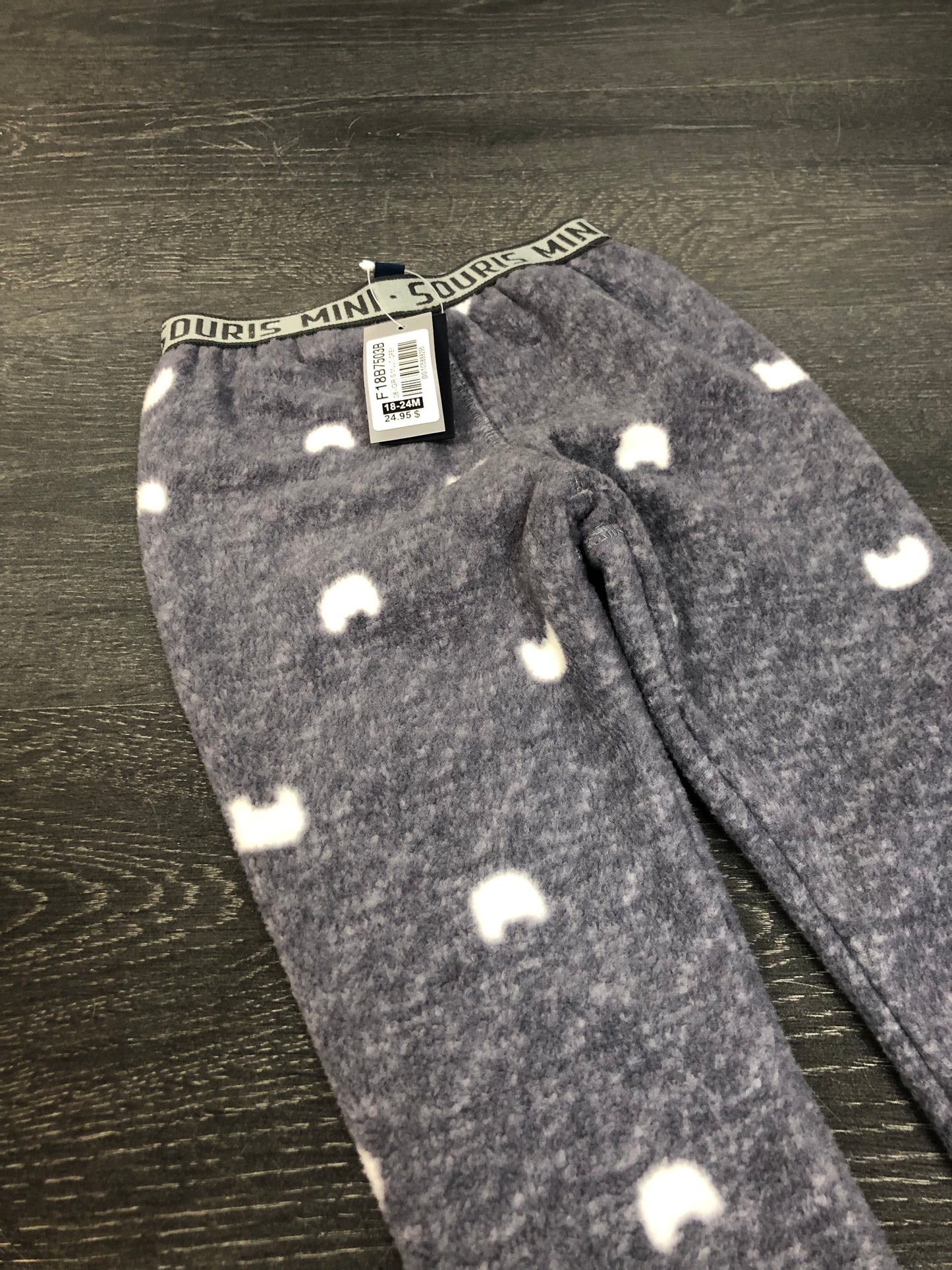 PROMO 6$ - Pantalon polar - souris mini -  18-24 mois -
