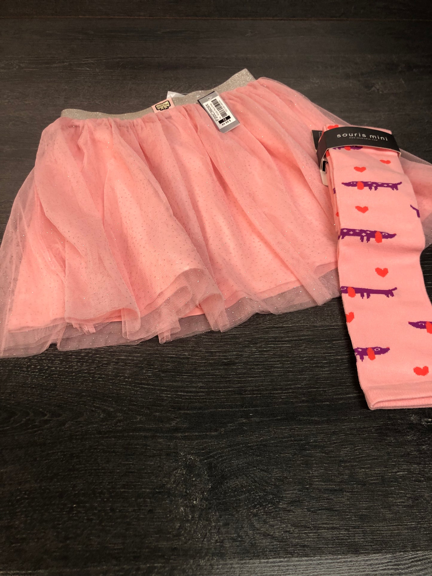 Jupe reversible et collant - souris mini - voir les grandeurs