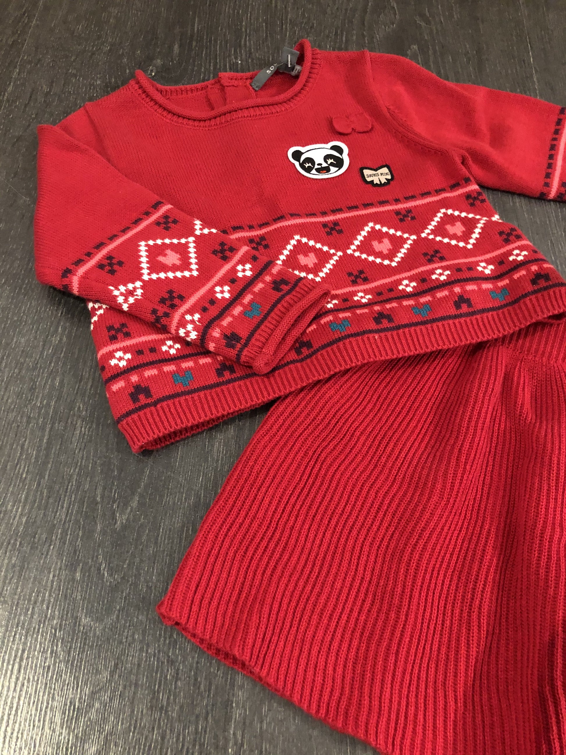2 Mxc Tricot - Souris Mini 9-12 Mois