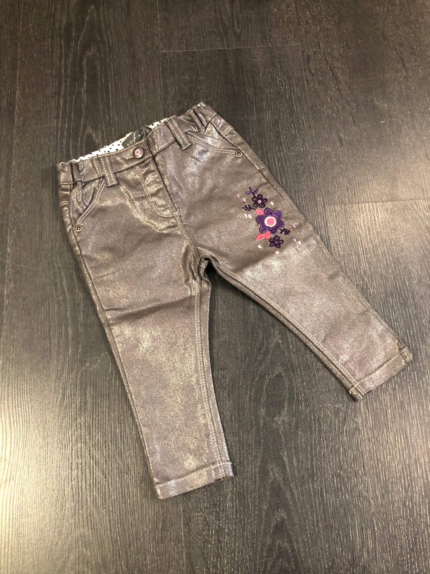 PROMO 5$ - Pantalon lamé - souris mini - 9-12 mois