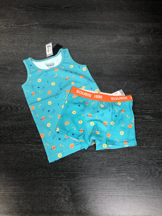 Camisole et boxer - souris mini - 4-5 ans