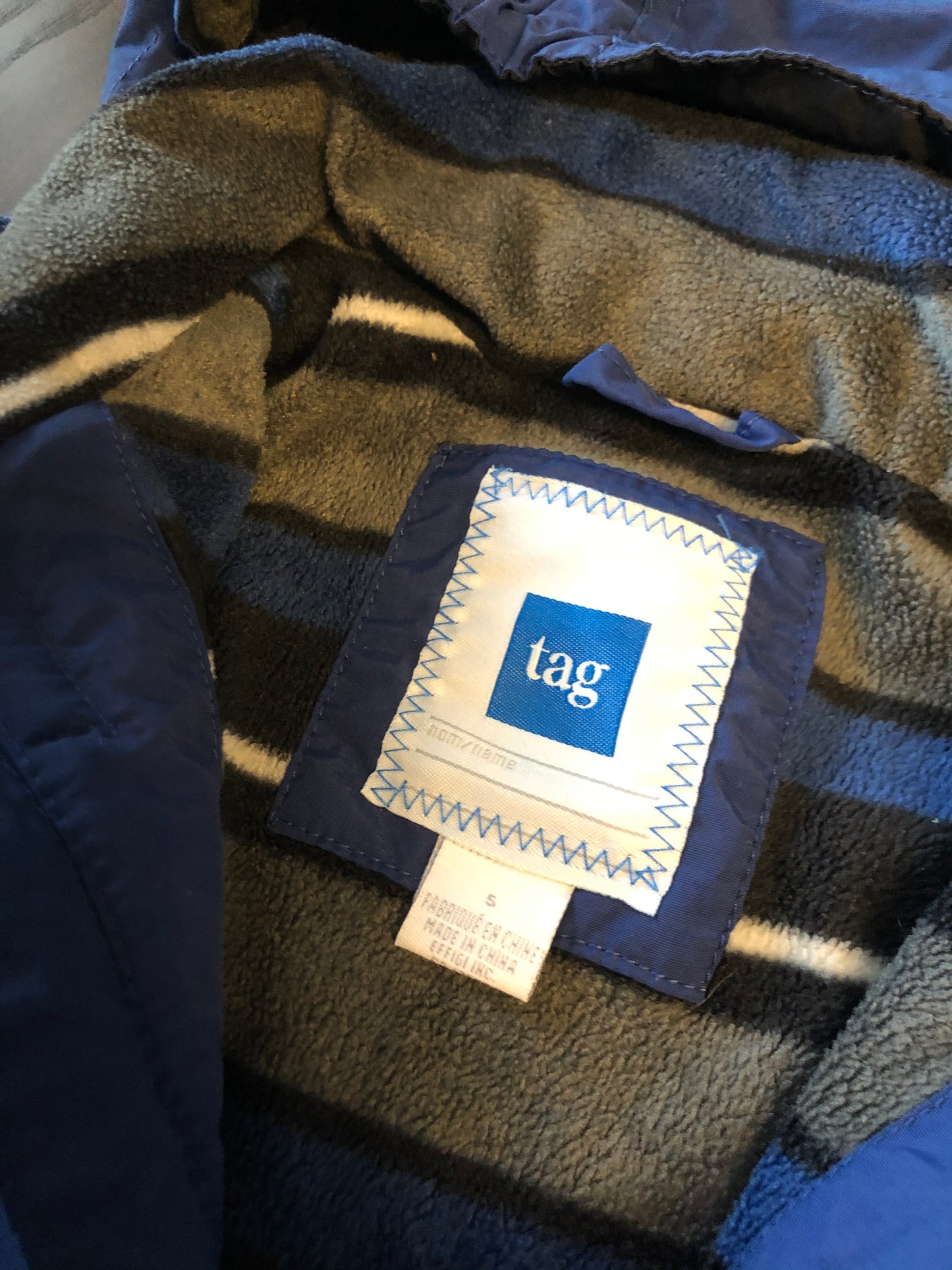 Manteau hoodie - tag - 5 ans - doublé polar