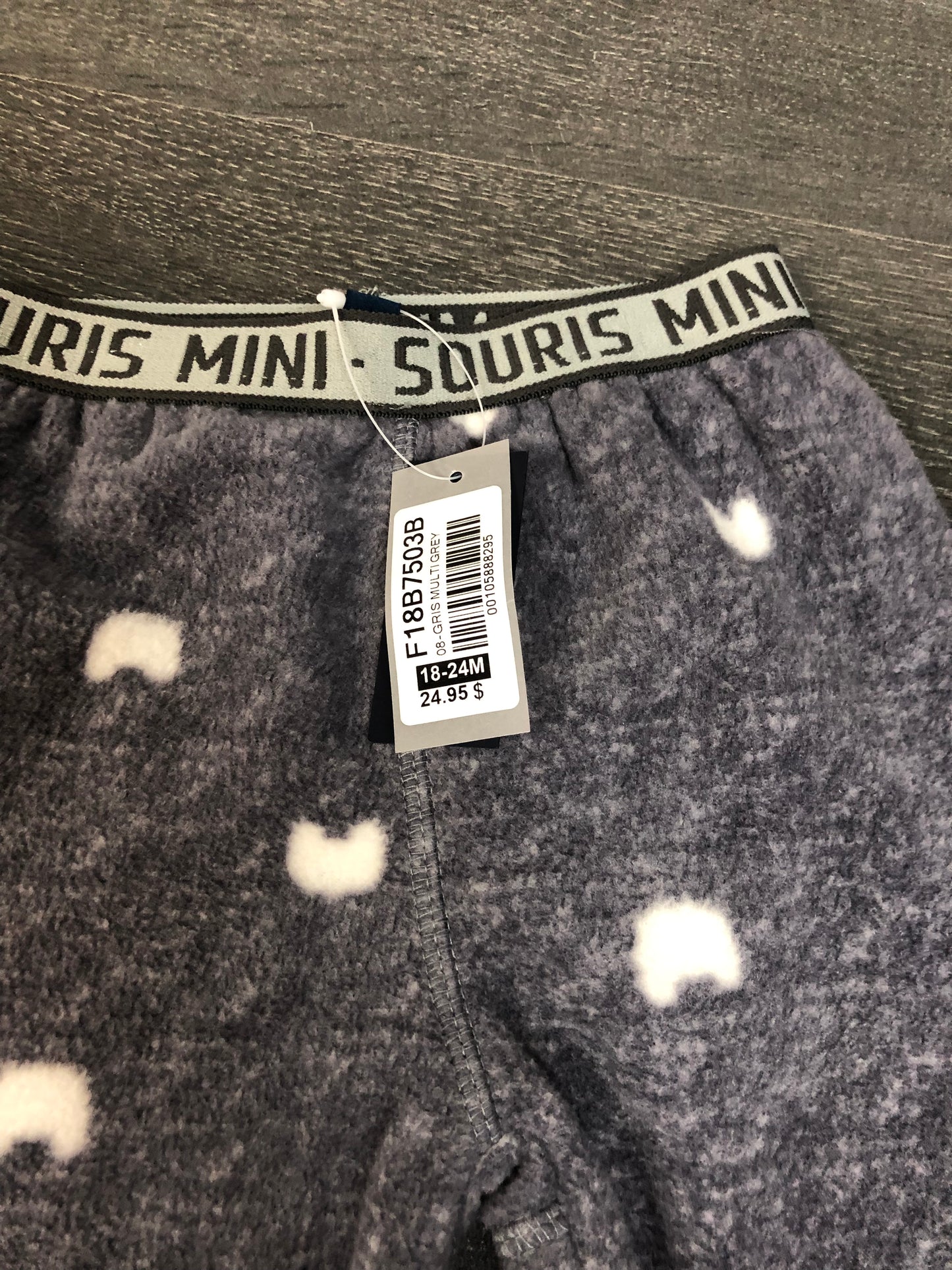 PROMO 6$ - Pantalon polar - souris mini -  18-24 mois -