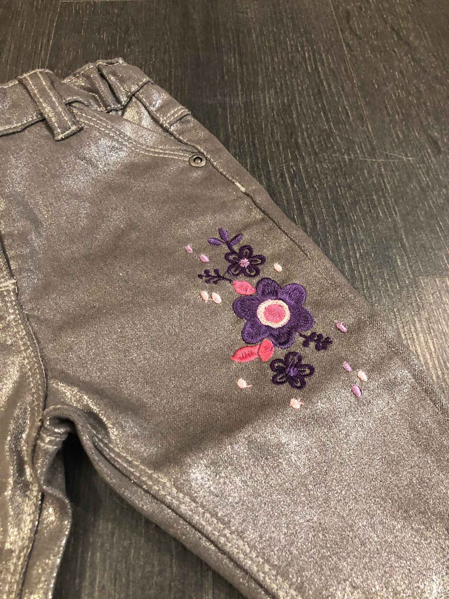 PROMO 5$ - Pantalon lamé - souris mini - 9-12 mois