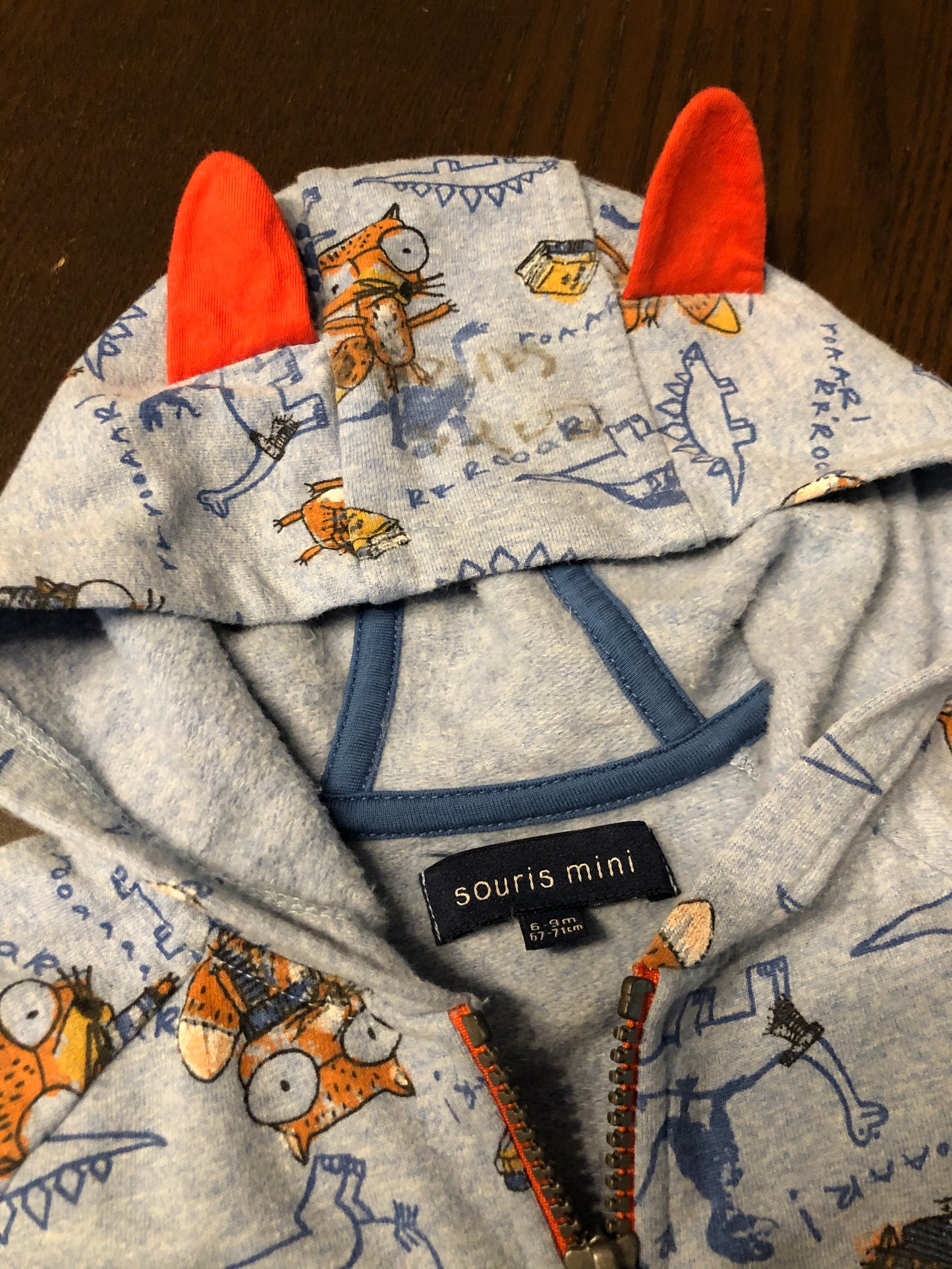hoodie - souris mini - 6-9 mois - IMPARFAIT
