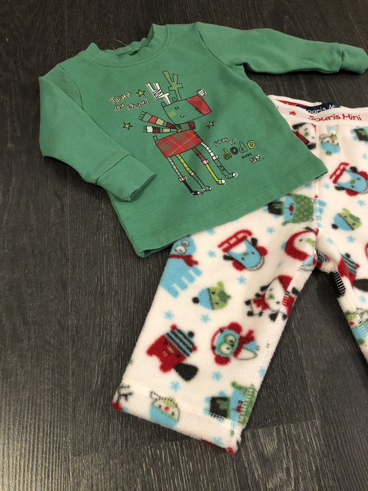 Pyjama - Souris Mini Melimelo Petit Défaut 6-9 Mois