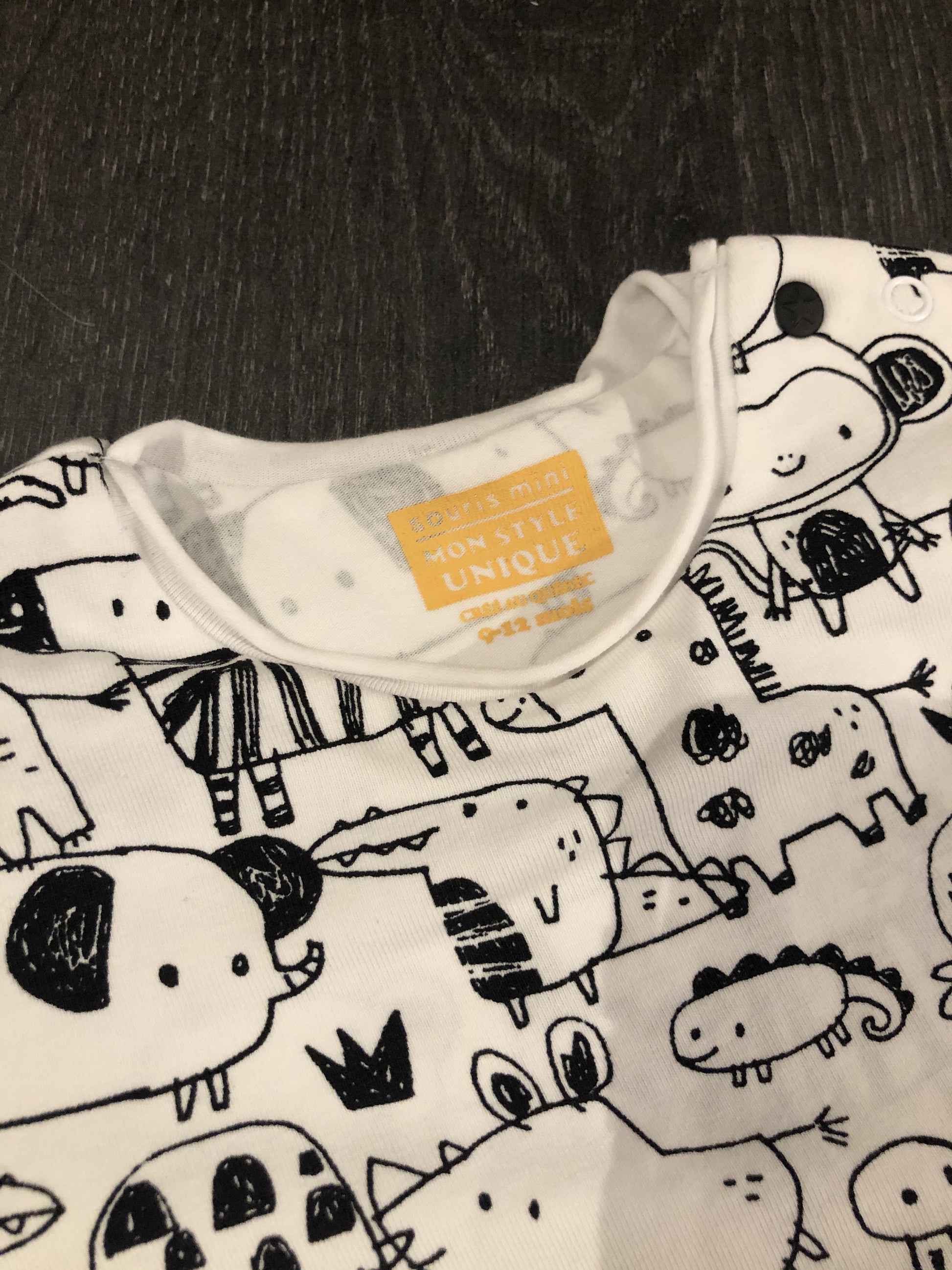 Gilet Manches Courtes Cache Couche - Souris Mini 9-12 Mois