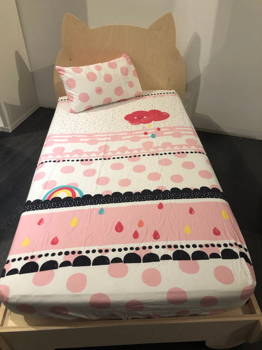 Draps contour et oreiller format bassinette