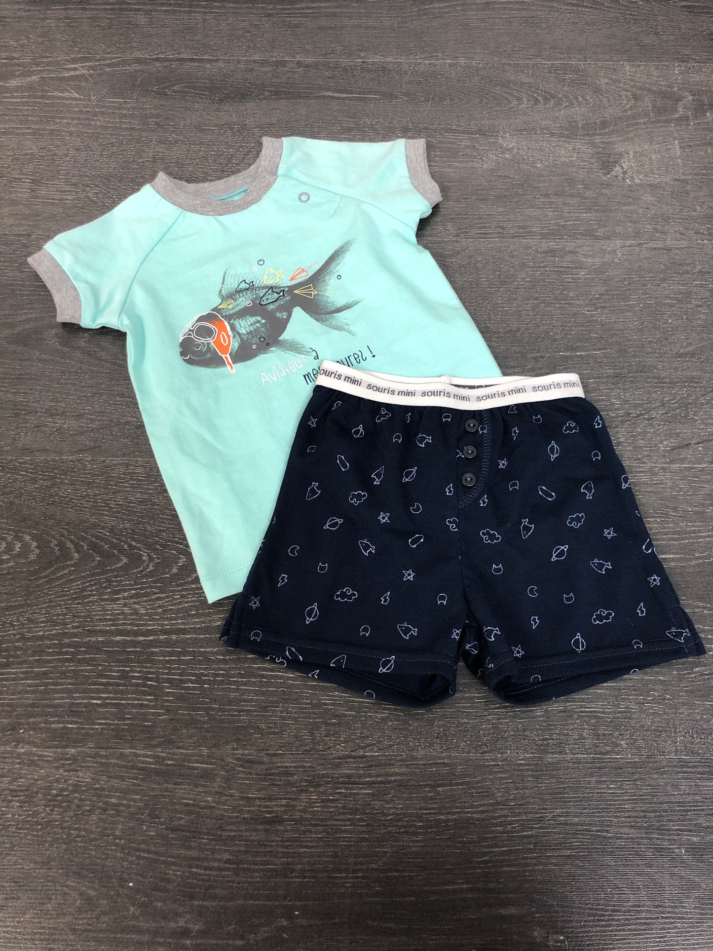 Pyjama court - souris mini - 6-9 mois
