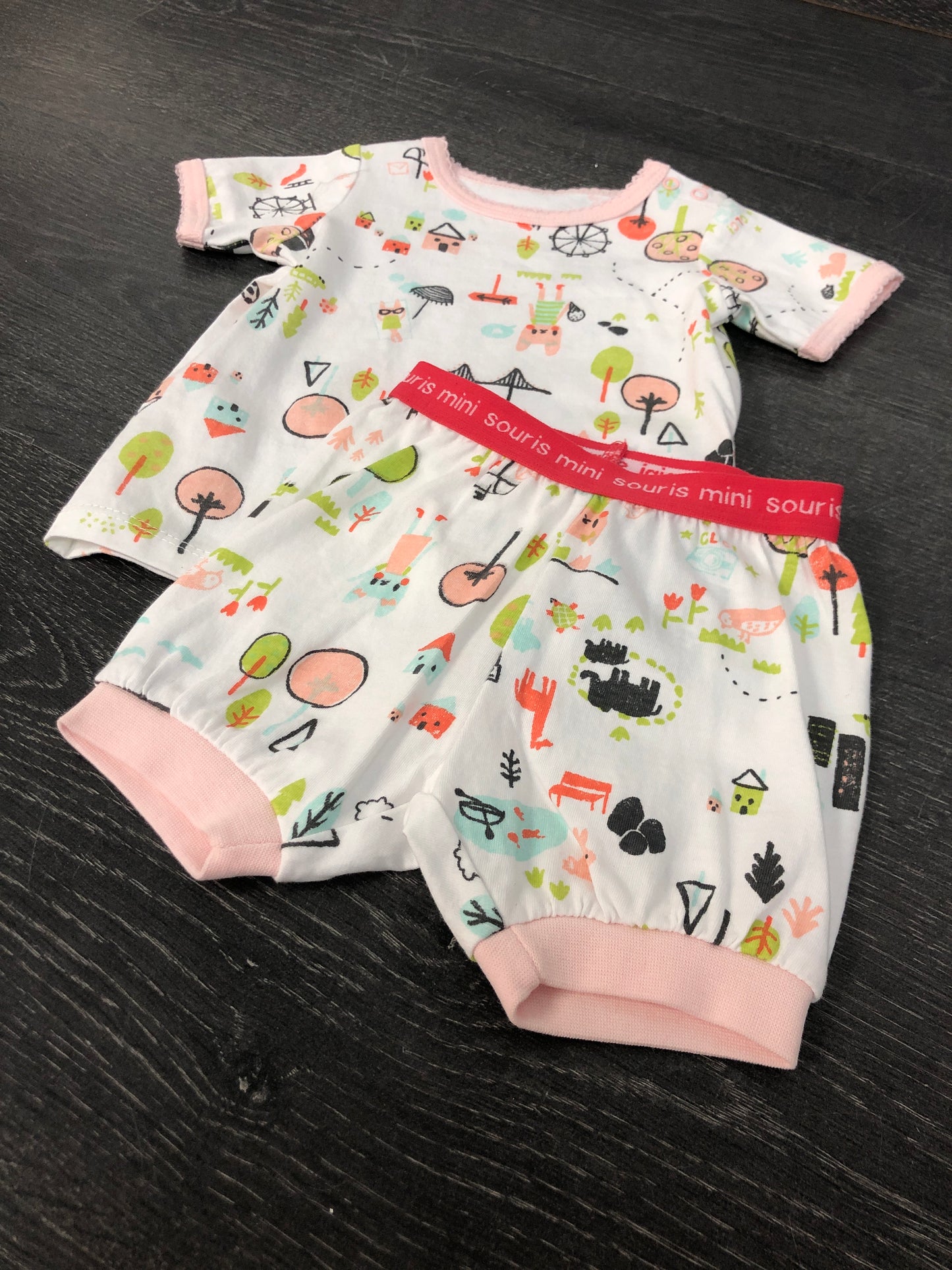 Pyjama court - souris mini - 6-9 mois