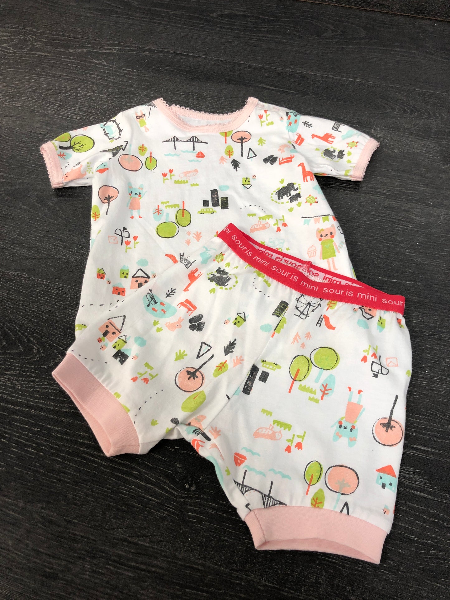 Pyjama court - souris mini - 9-12 mois