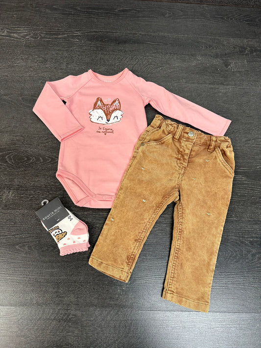 Ensemble bébé fille 9-12 mois souris mini