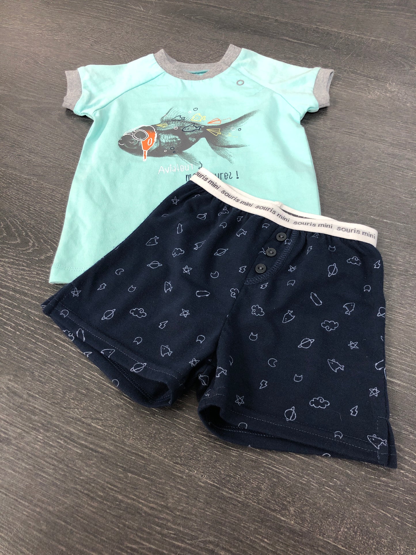 Pyjama court - souris mini - 6-9 mois