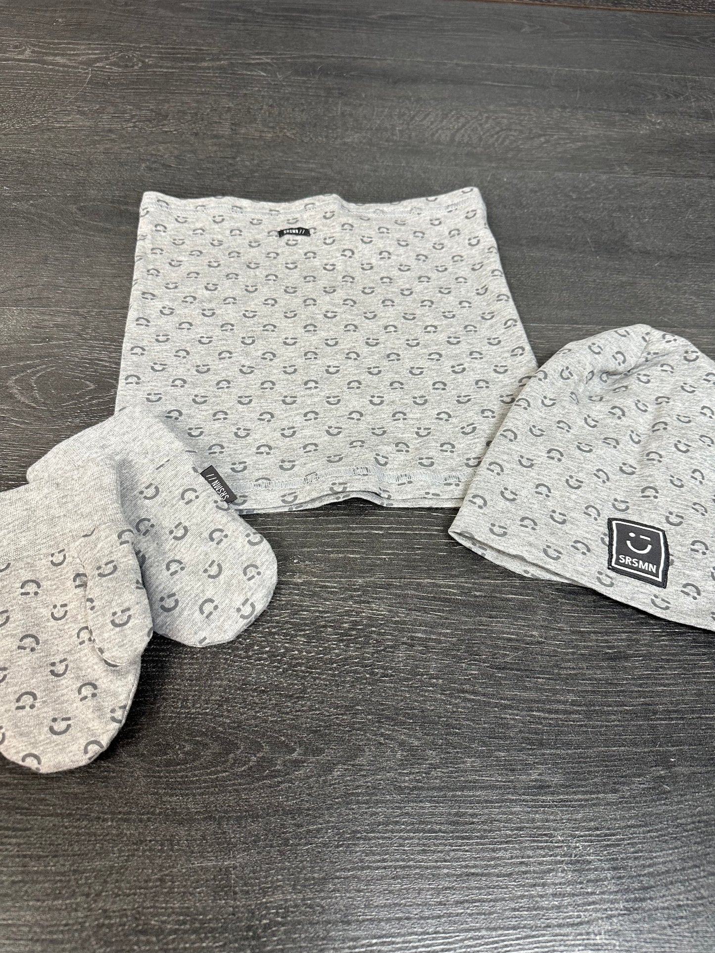 Ensemble  P/M tuque mitaine cache-cou jersey