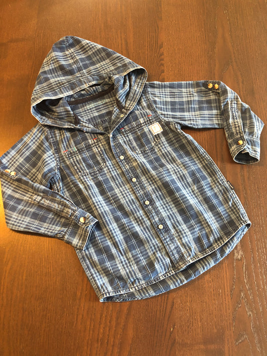 FRIPERIE - chemise capuchon - souris mini - 6 ans