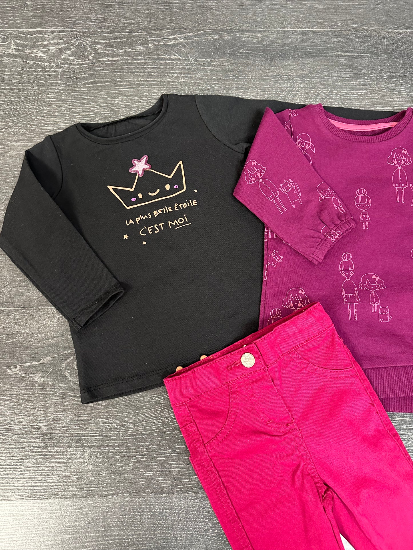 Trio bébé fille 6-9mois