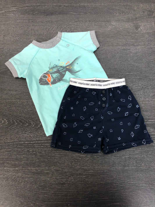 Pyjama court - souris mini - 3-6 mois