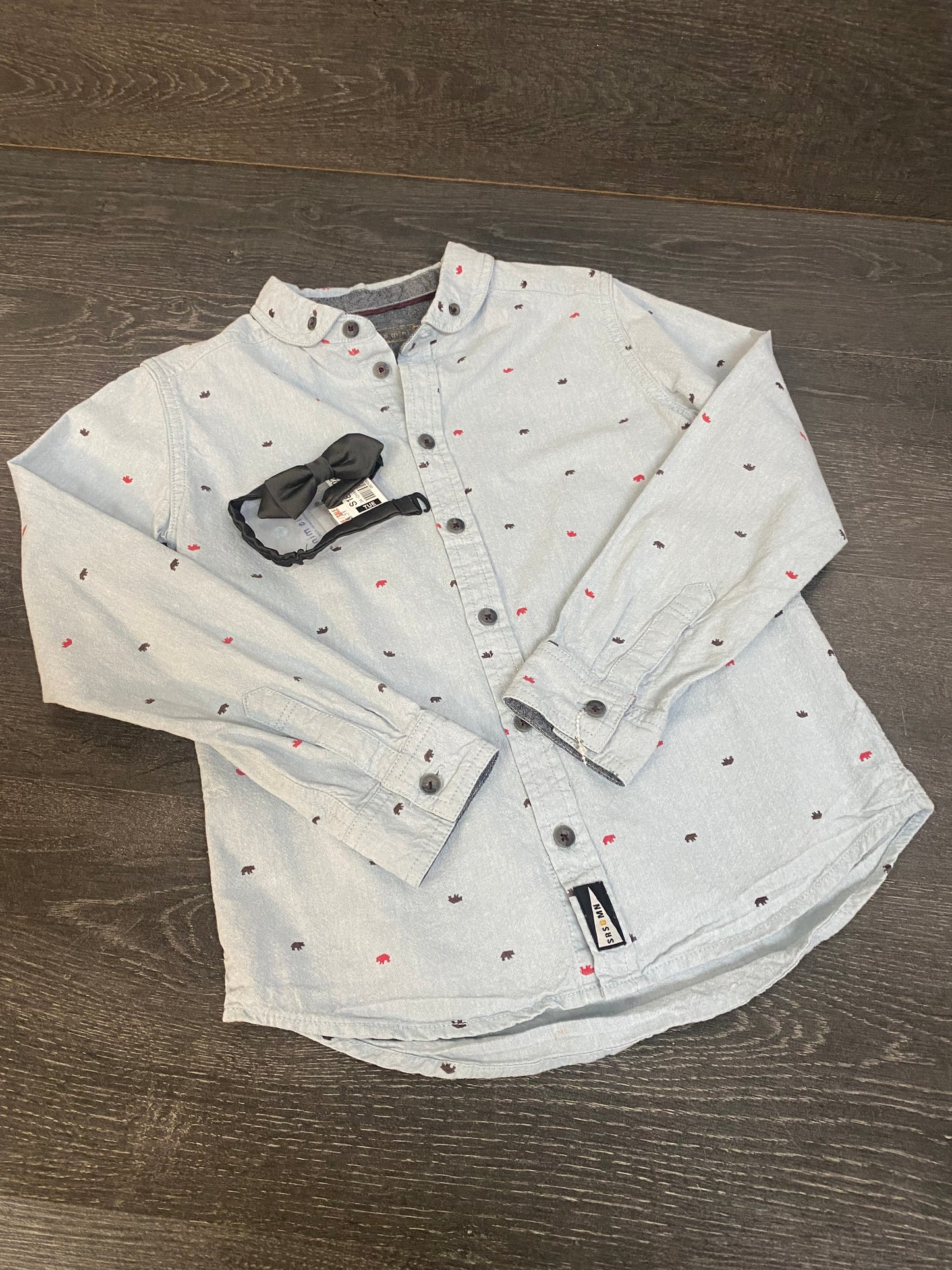 Friperie - chemise et debardeur et noeud ( neuf ) - 8 ans - souris mini