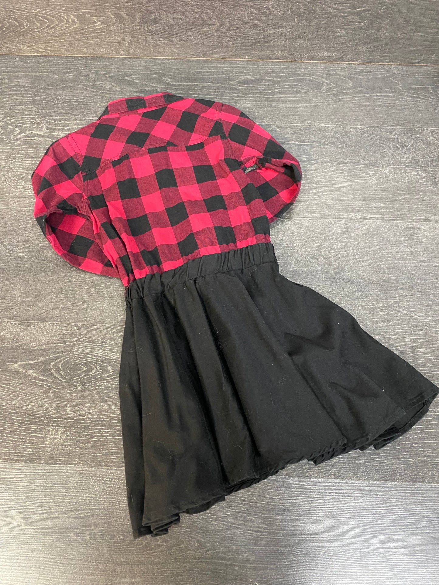 Friperie - robe - nano - 6 ans - rouge et noir