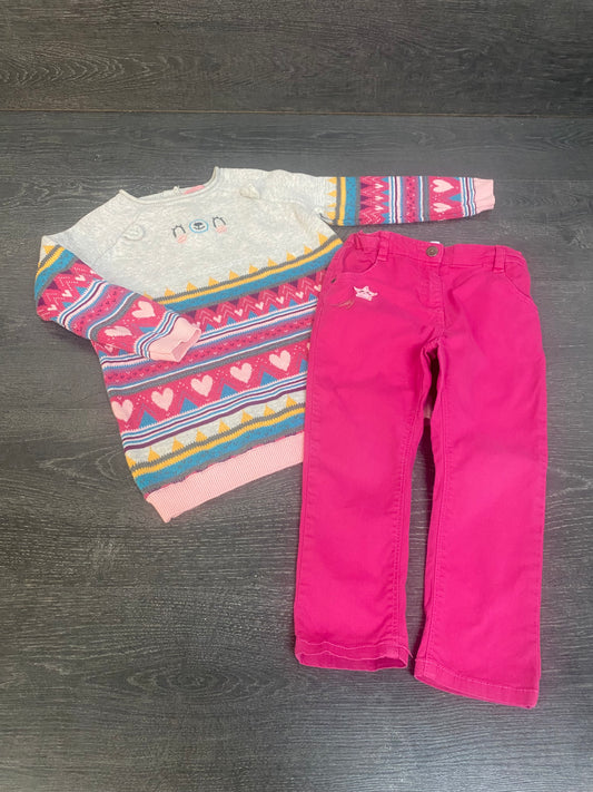 Friperie - tunique et pantalon - 2-3 ans - souris mini