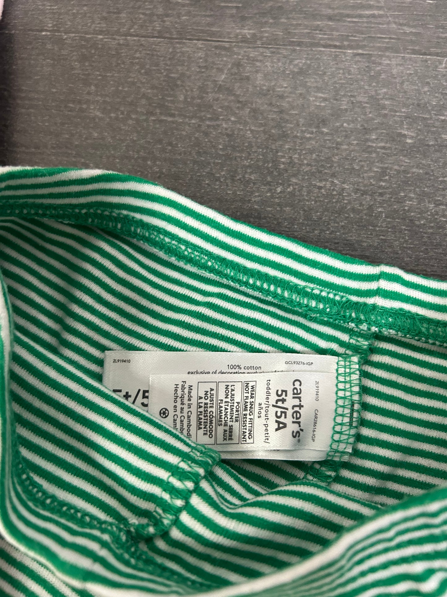Friperie - carters pyjama été - 5 ans