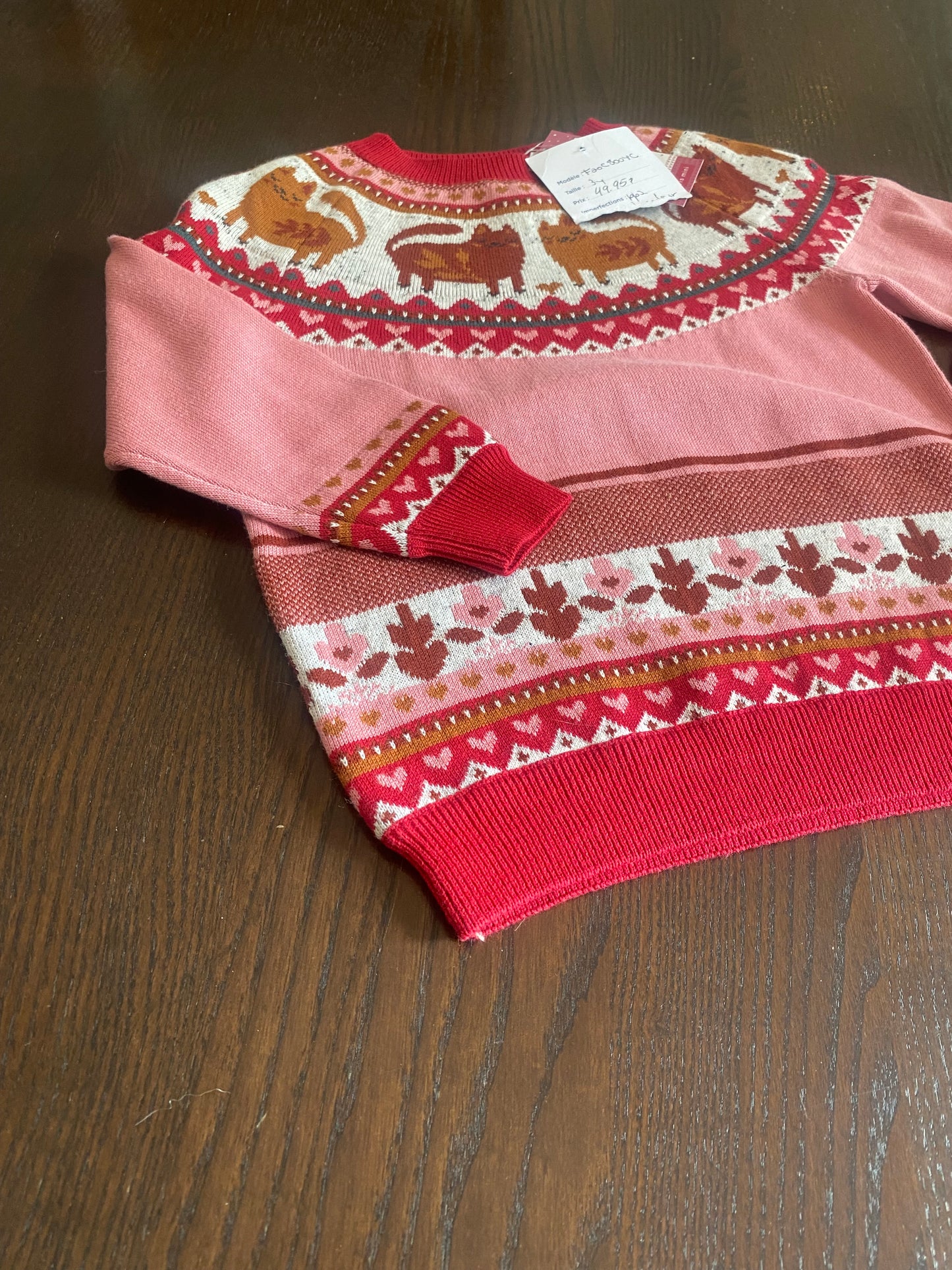 Reservé - Tricot de noel - 3 ans - souris mini - echantillon