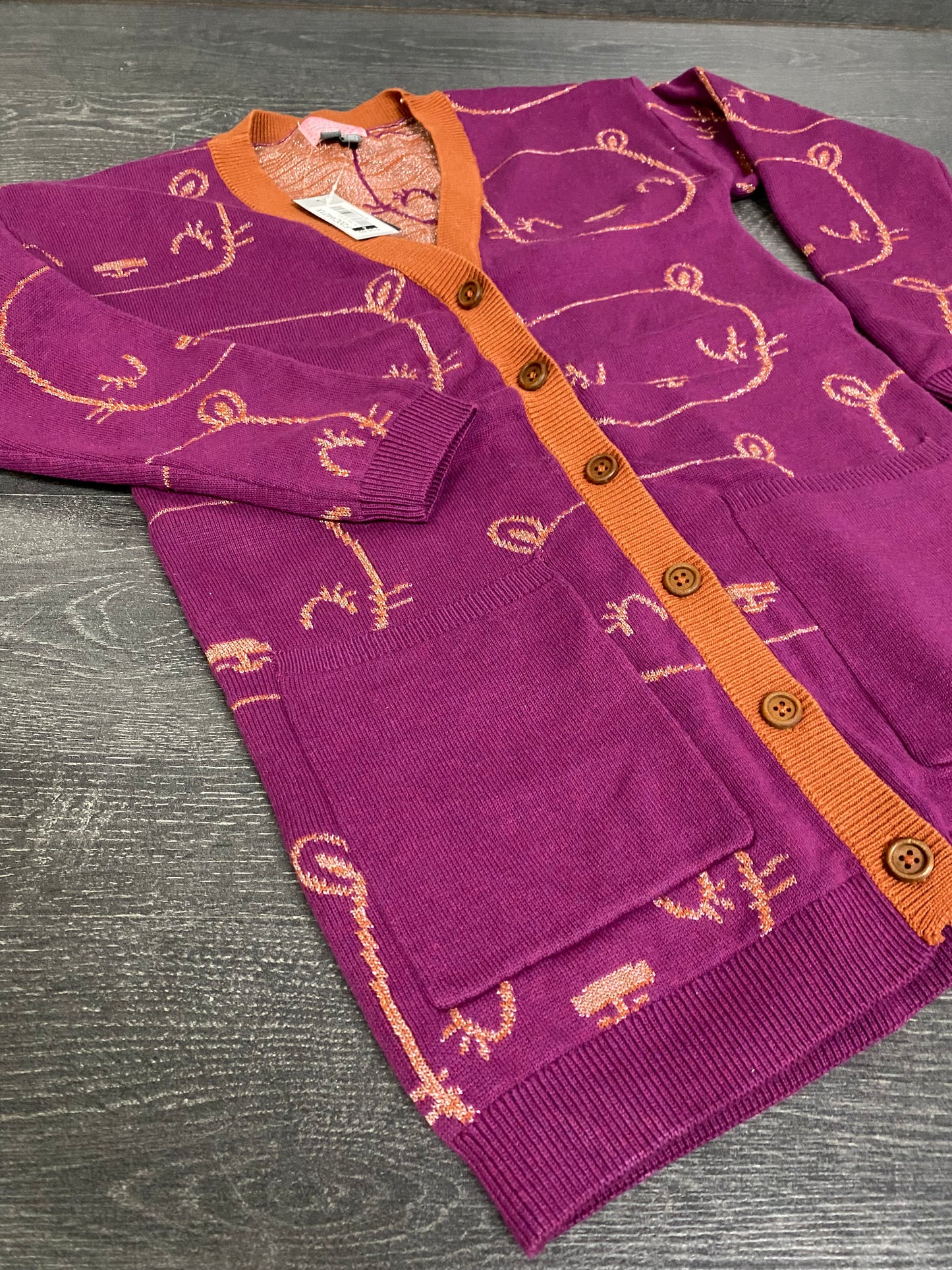 Veste longue tricot - 7 ans - neuve - souris mini