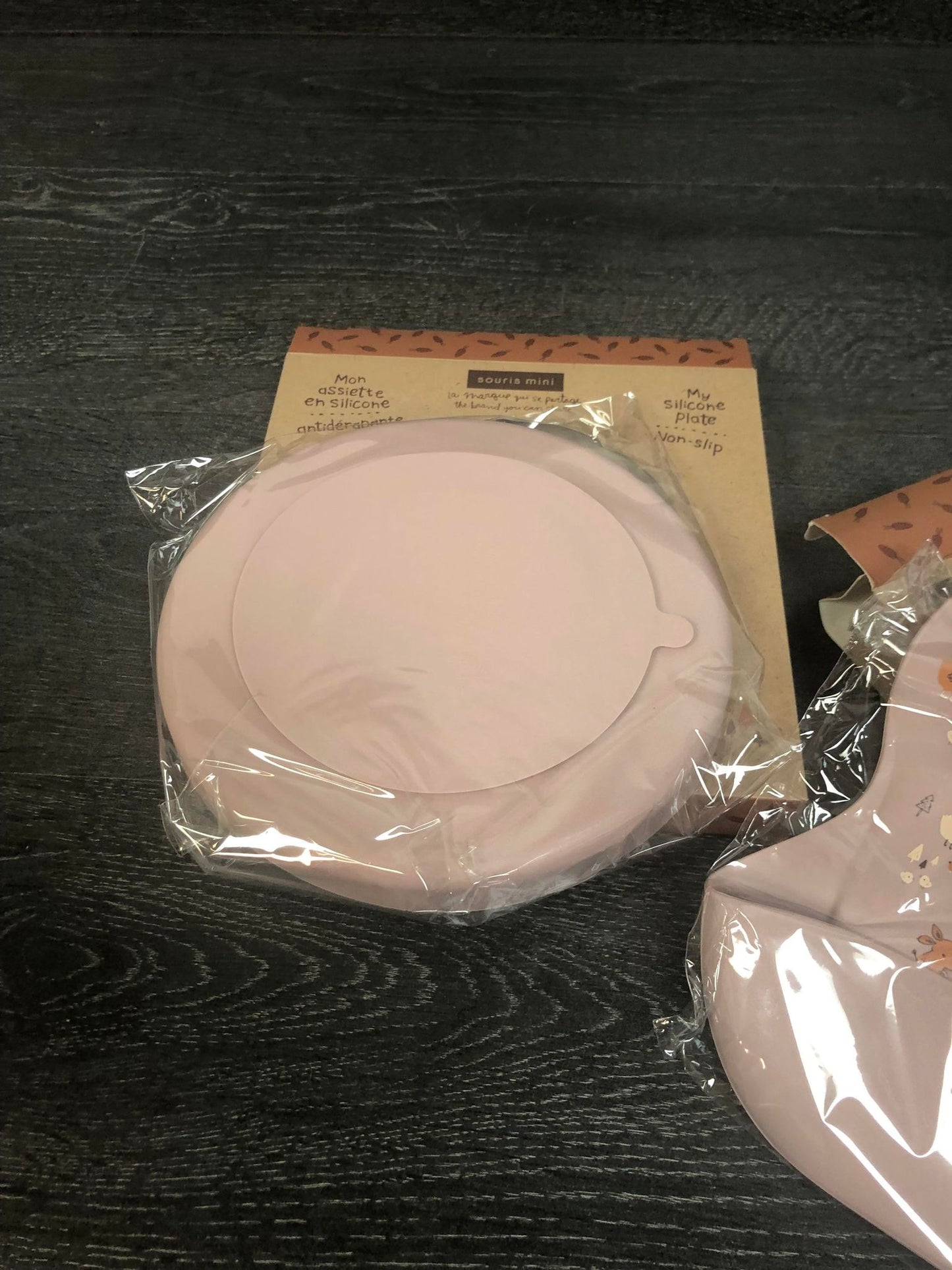 Bavette et assiette en silicone - souris mini