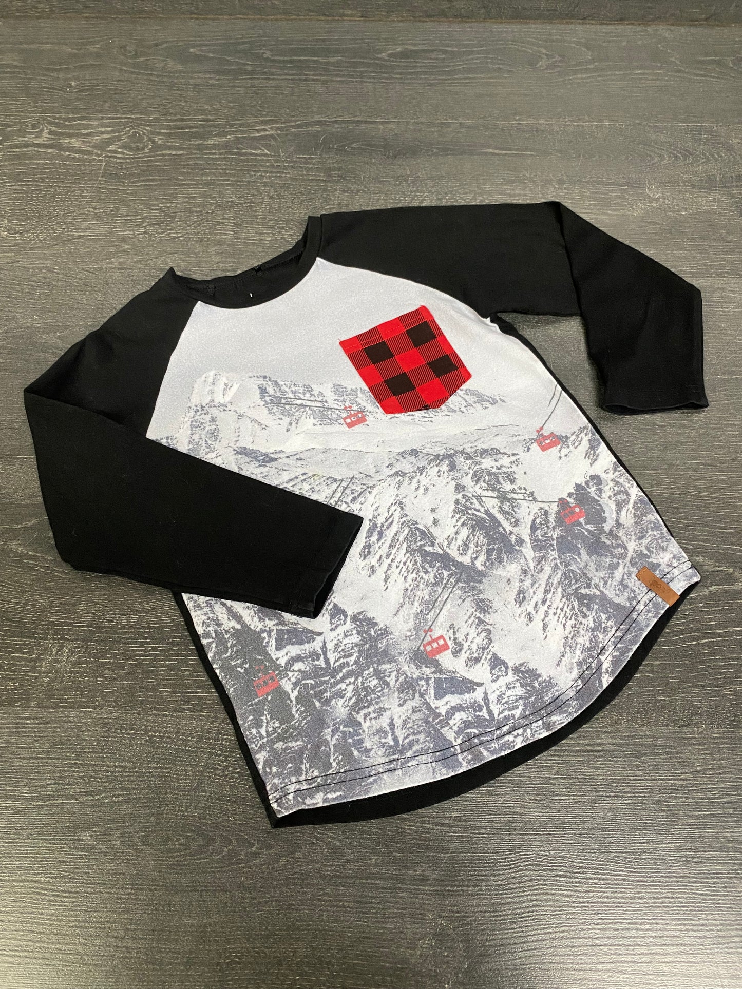 Friperie - 2x2 - manches longues - noire et blanc - 5 ans