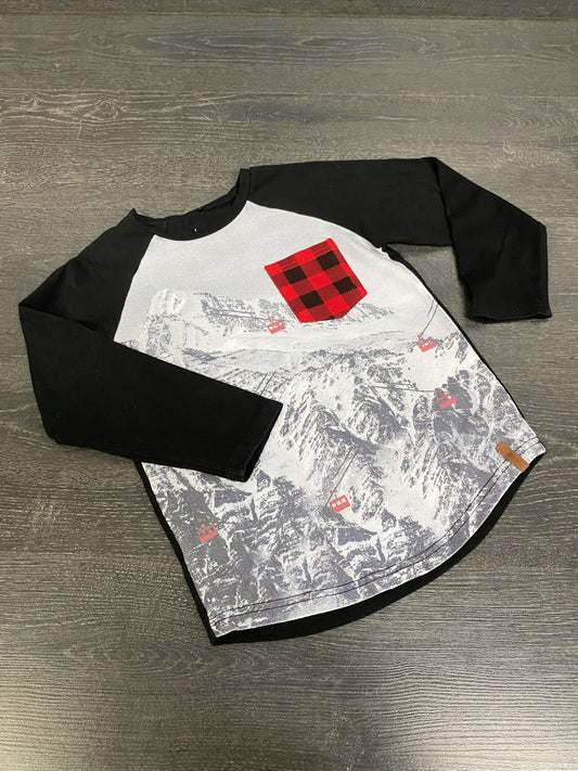 Friperie - 2x2 - manches longues - noire et blanc - 5 ans